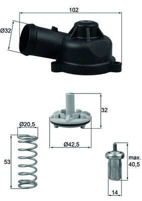 Termostat Golf5 Jetta Tıguan Passat 04- Behr-T 03C121110K