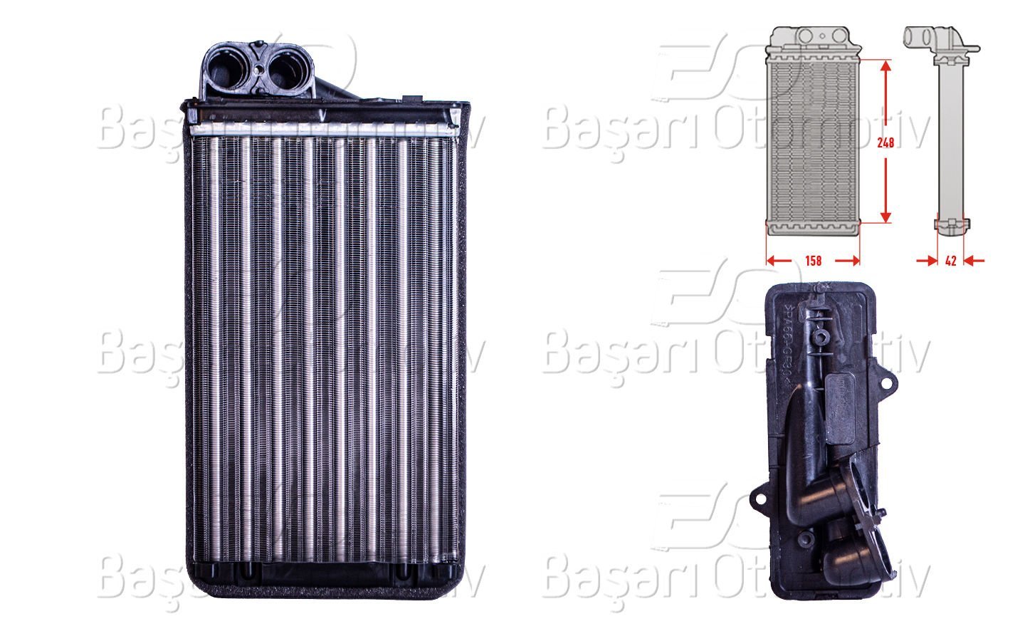Kalorıfer Radyatoru Mekanık Mt-At 248X158x42 Mm Peug 6448.G9