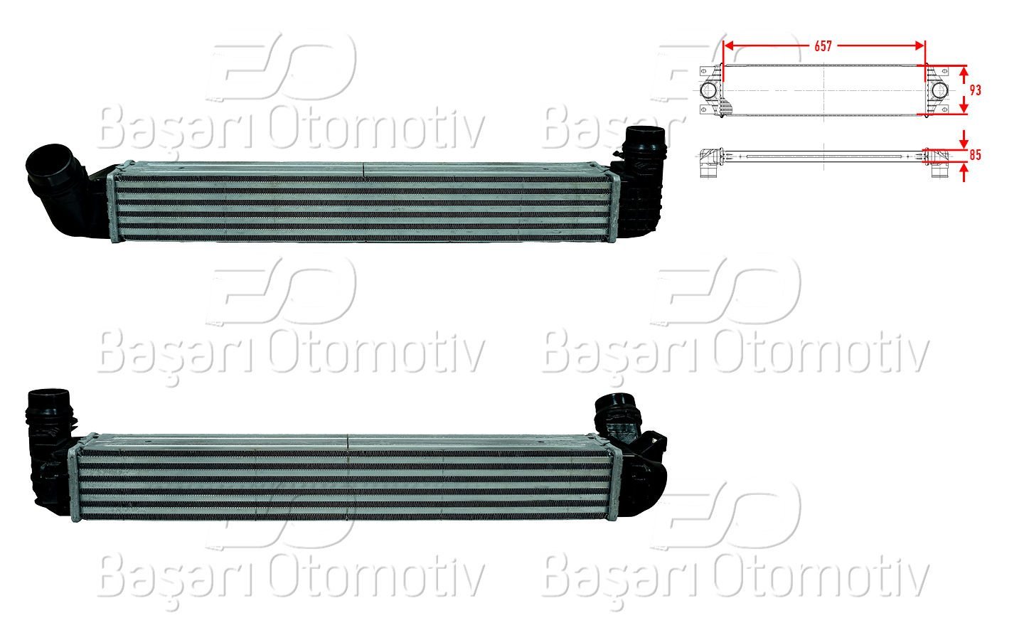 Turbo Radyatoru (Intercooler) 657X93x85 Renault Fluenc 14496