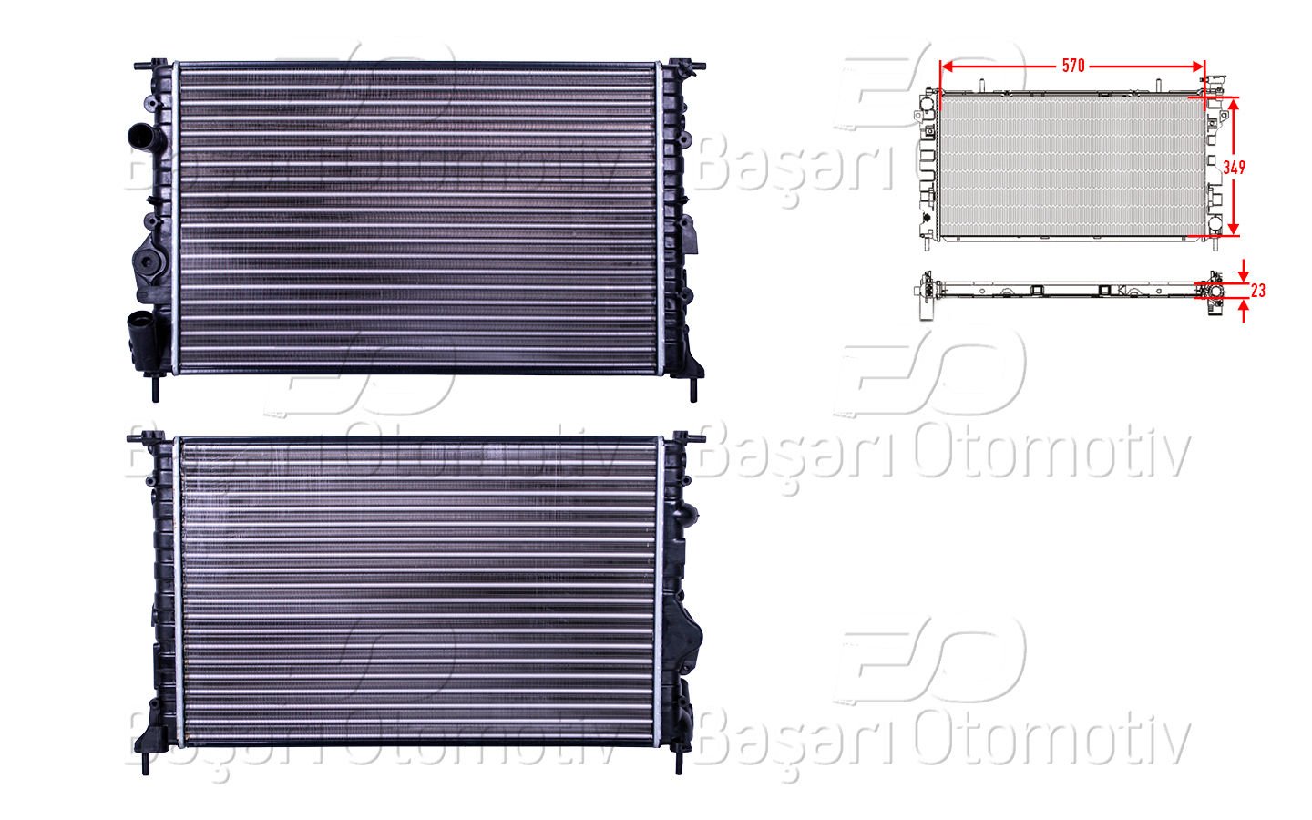 Su Radyatoru Mekanık Mt 570X349x23 Renault Megane 95-2 RA287