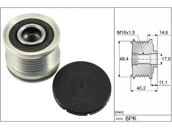 Alternatör Kasnagı Polo A4 A6 T6 Amarok Golf 01- 045903119A