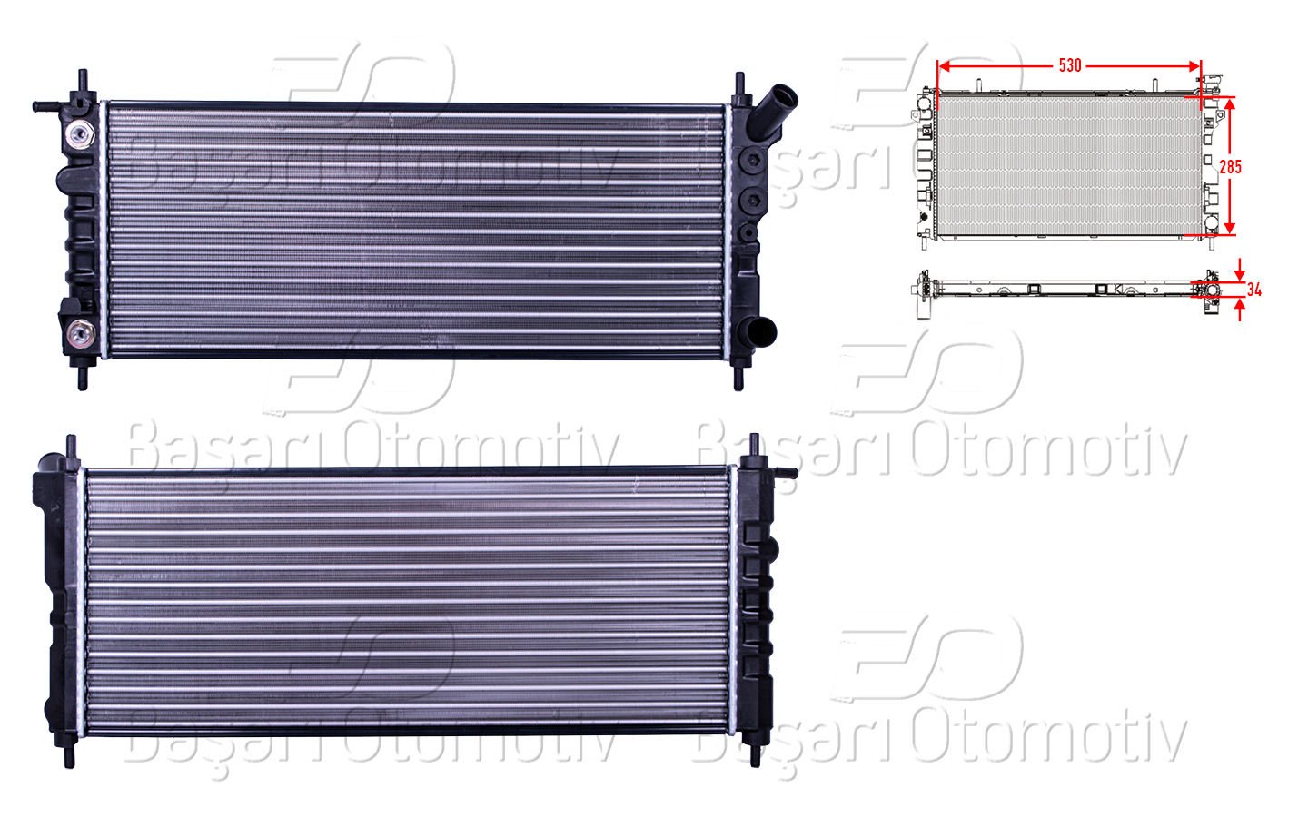 Su Radyatoru Mekanık At 530X285x34 Opel Corsa B 1.2 1300175