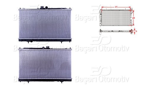 Su Radyatoru Brazıng Mt 375X688x16 Mıtsubıshı Lancer 1.6 03> [MR968857]