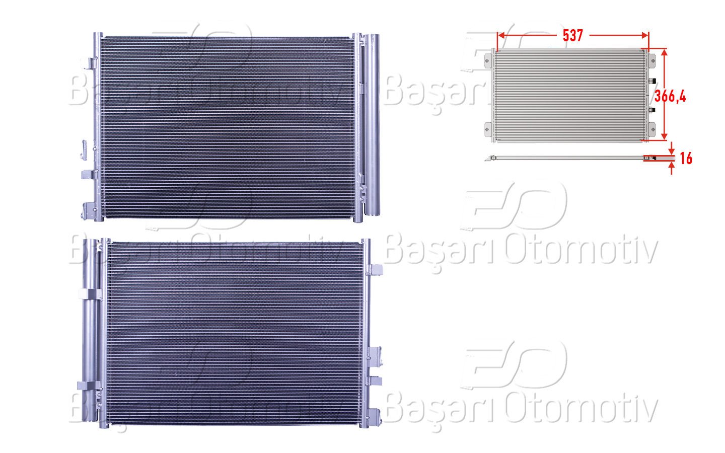 Klıma Radyatoru 537X366,4X16 Hyundaı I20. 1.4 Dızel 14 97606