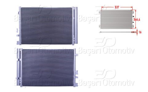 Klıma Radyatoru 537X366,4X16 Hyundaı I20. 1.4 Dızel 14 97606