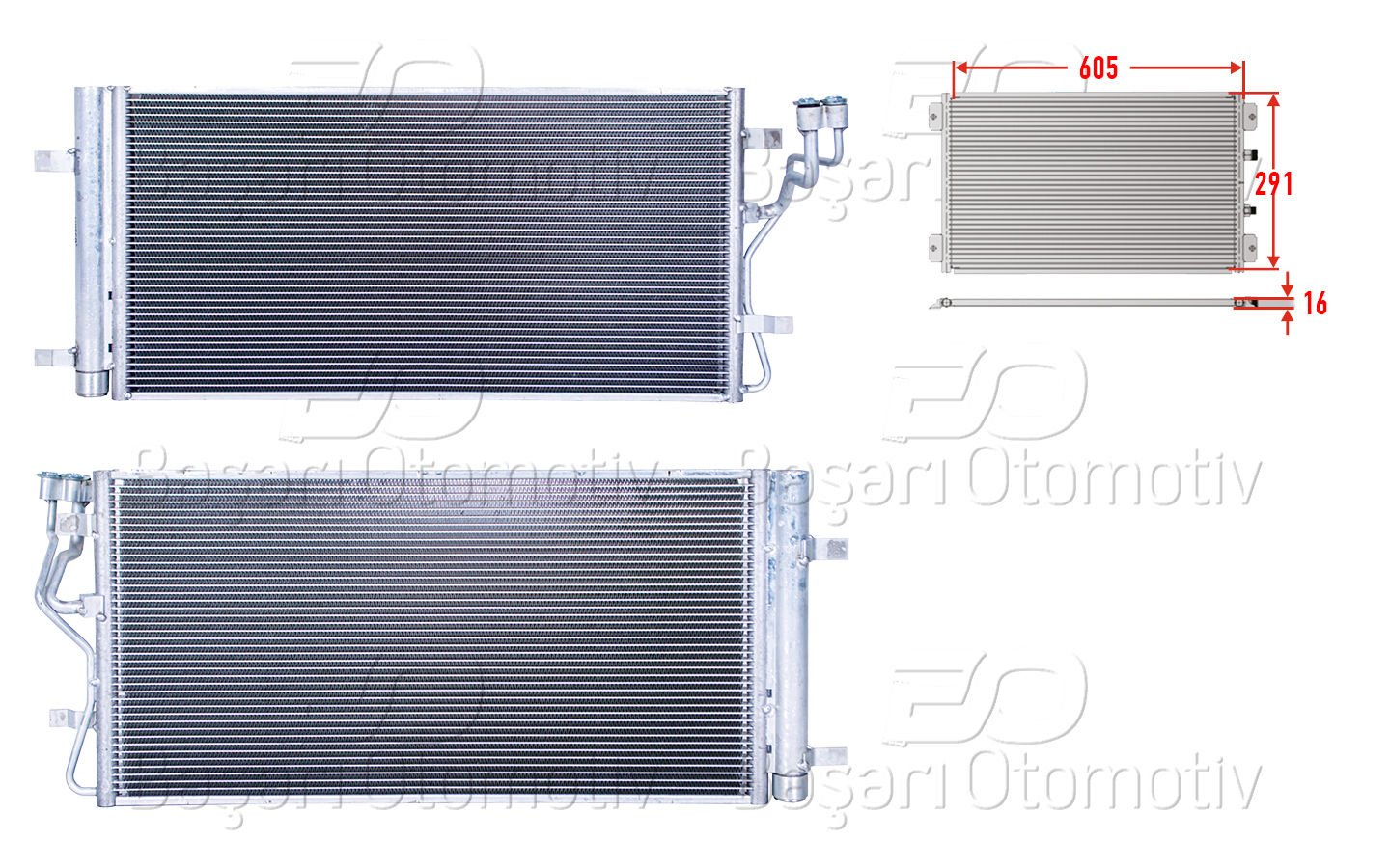 Klıma Radyatoru 605X291x16 Hyundaı Kona 1.0 1.6Tgdı 1. 97606