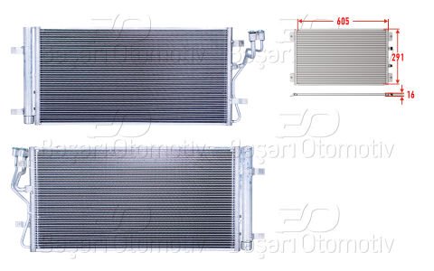 Klıma Radyatoru 605X291x16 Hyundaı Kona 1.0 1.6Tgdı 1. 97606
