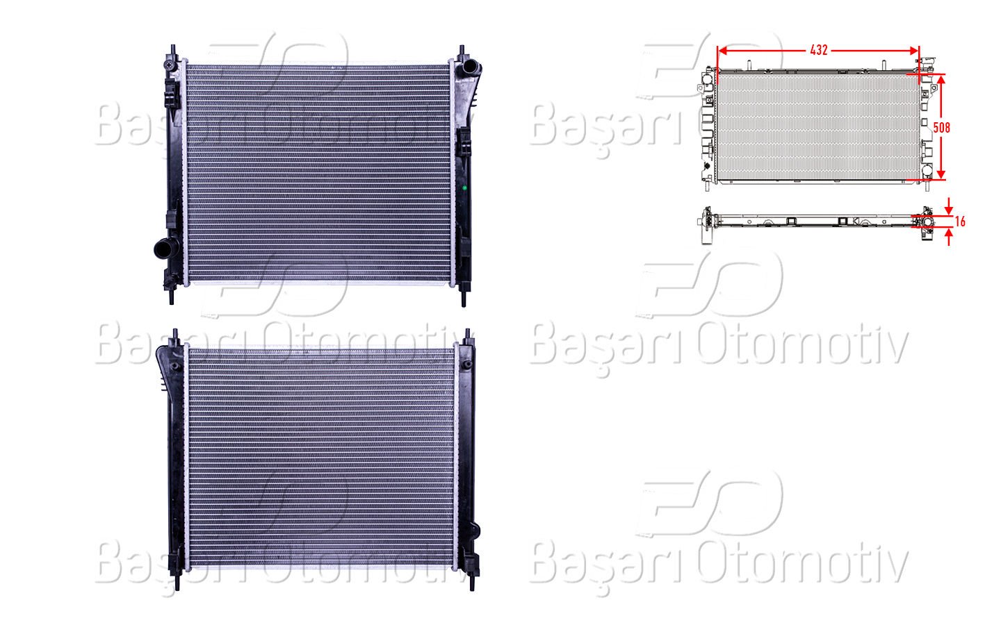 Su Radyatoru Brazıng Mt 432X508x16 Mm Nıssan Juke 1.2D 21410