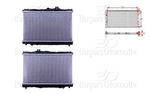 Su Radyatoru Brazıng Mt 325X587x16 Mm Toyota Corolla Ae92 87-92 Man [16400]