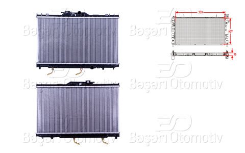 Su Radyatoru Brazıng At 350X639x16 Mm Toyota Corolla A 16400