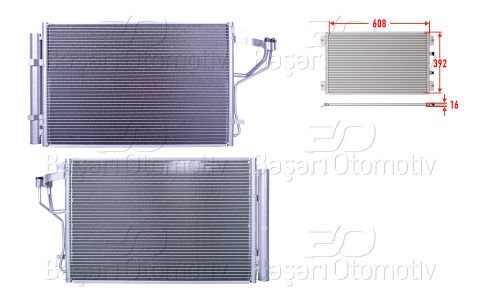 Klıma Radyatoru 608X392x16 Hyundaı I30 (Gd) 1.4 - 1.6  97606