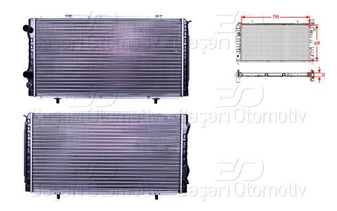 Su Radyatoru Mekanık Mt-At 790X409x32 Mm Cıtroen Jum 1301.N0