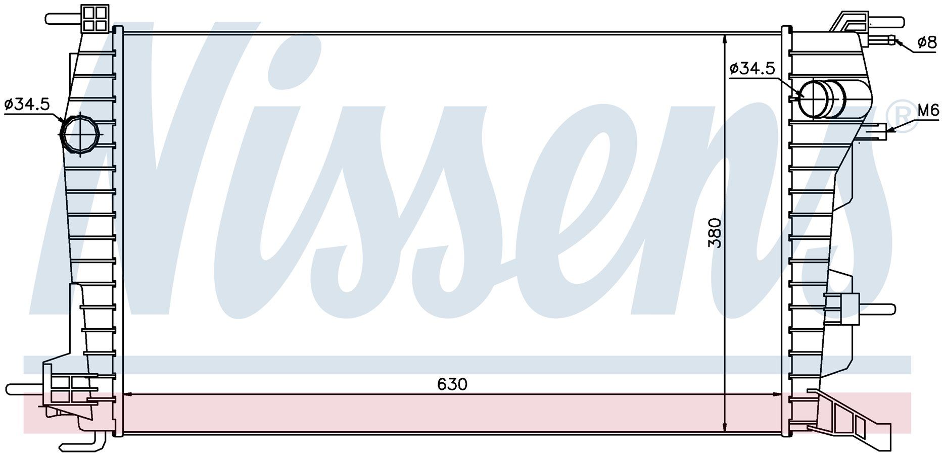 Su Radyatoru Brazıng Mt 630X368x26 Mm Renault Fluence  21410