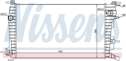 Su Radyatoru Brazıng Mt 630X368x26 Mm Renault Fluence  21410