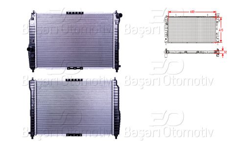 Su Radyatoru Mekanık Mt 600X415x32 Chevrolet Aveo K 96536525