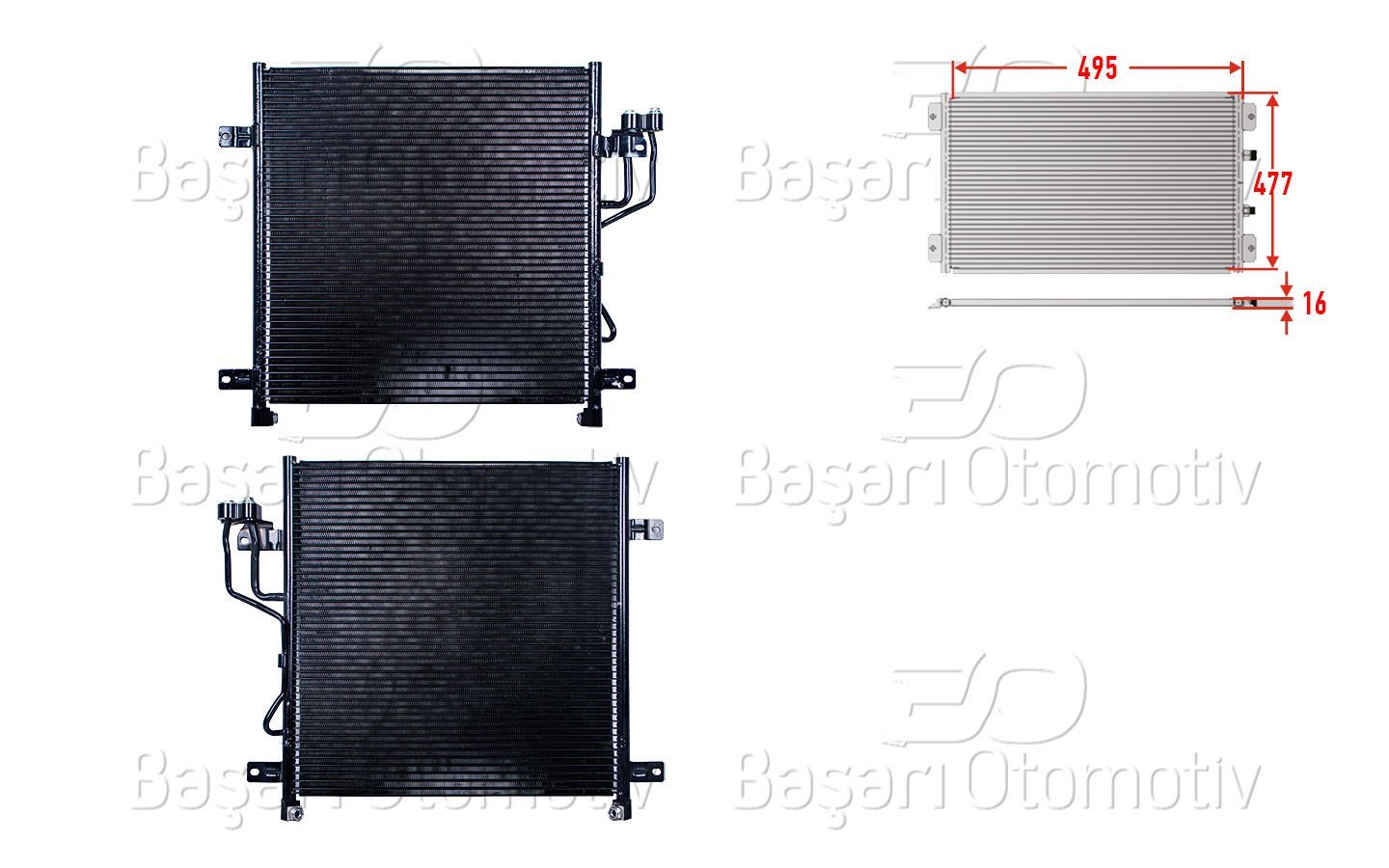 Klıma Radyatoru 495X477x16 Jeep Cherokee Lıberty 2 5183561AA