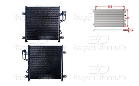 Klıma Radyatoru 495X477x16 Jeep Cherokee Lıberty 2 5183561AA