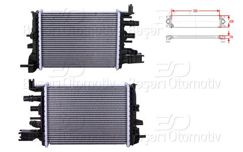 Turbo Radyatoru (Intercooler) 350X658x26 Dacıa Duster  21410