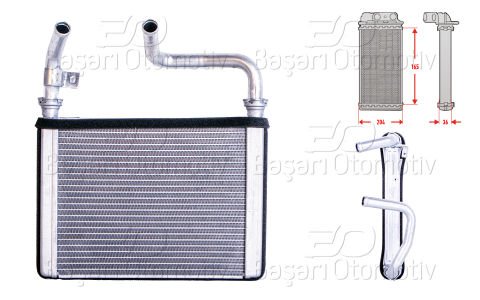 Kalorıfer Radyatoru Brazıng Mt-At 204X165x36 Mm Honda  79110