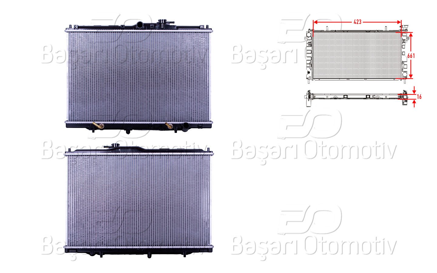 Su Radyatoru Brazıng At 423X661x16 Mm Honda Shuttle 2. 19010