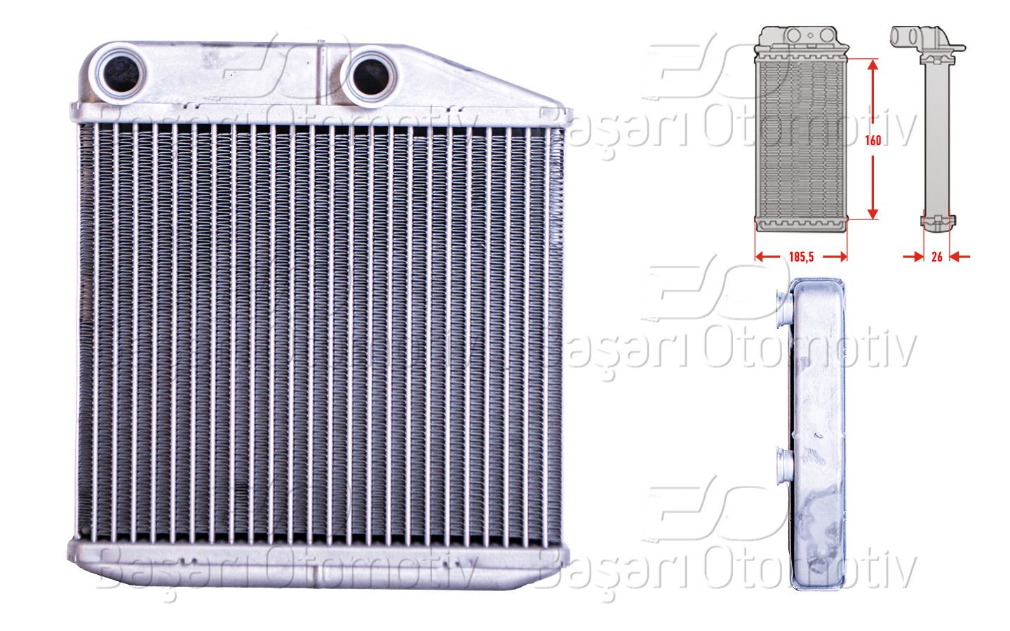 Kalorıfer Radyatoru Brazıng 160X185 Mm Opel Corsa D  1618468
