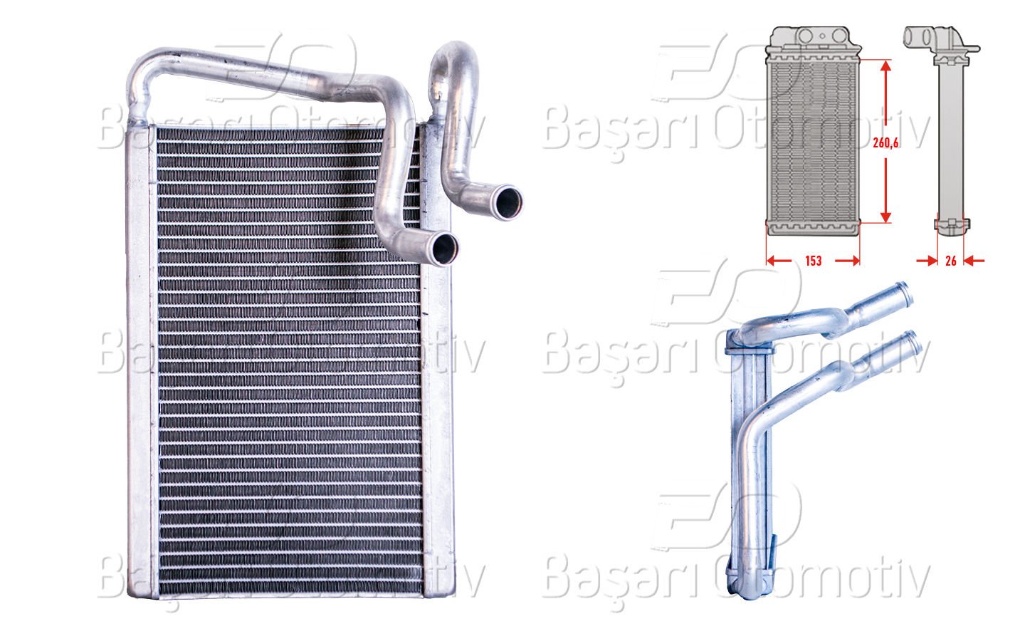 Kalorıfer Radyatoru Brazıng Mt-At 270X154 Mm Hyundaı H 97138