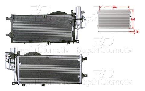 Klıma Radyatoru 594X261x18 Opel Corsa C Combo C 1.7Dtı 0 MTR