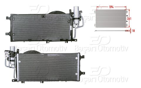 Klıma Radyatoru 594X261x18 Opel Corsa C Combo C 1.7Dtı 0 MTR