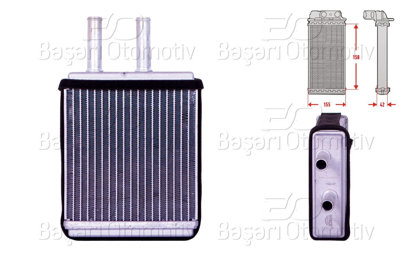 Kalorıfer Radyatoru Brazıng 158X162 Mm Kıa Sportage 93 0K011