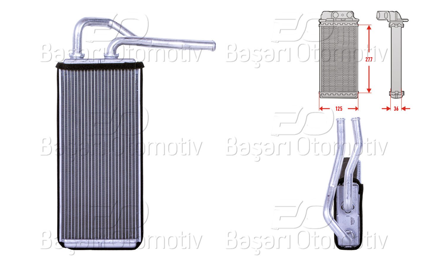 Kalorıfer Radyatoru Brazıng 200X162 Mm Honda Cıvıc 1.6 01-06 [79110]