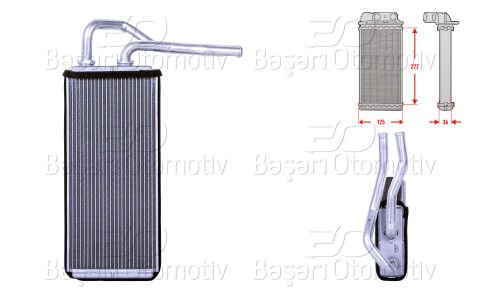 Kalorıfer Radyatoru Brazıng 200X162 Mm Honda Cıvıc 1.6 01-06 [79110]