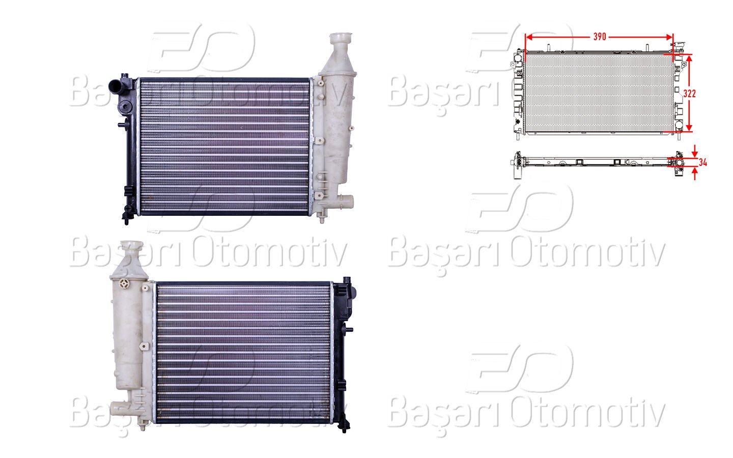 Su Radyatoru Mekanık 390*322 Mt Cıtroen Saxo Peugeot 1301.SQ
