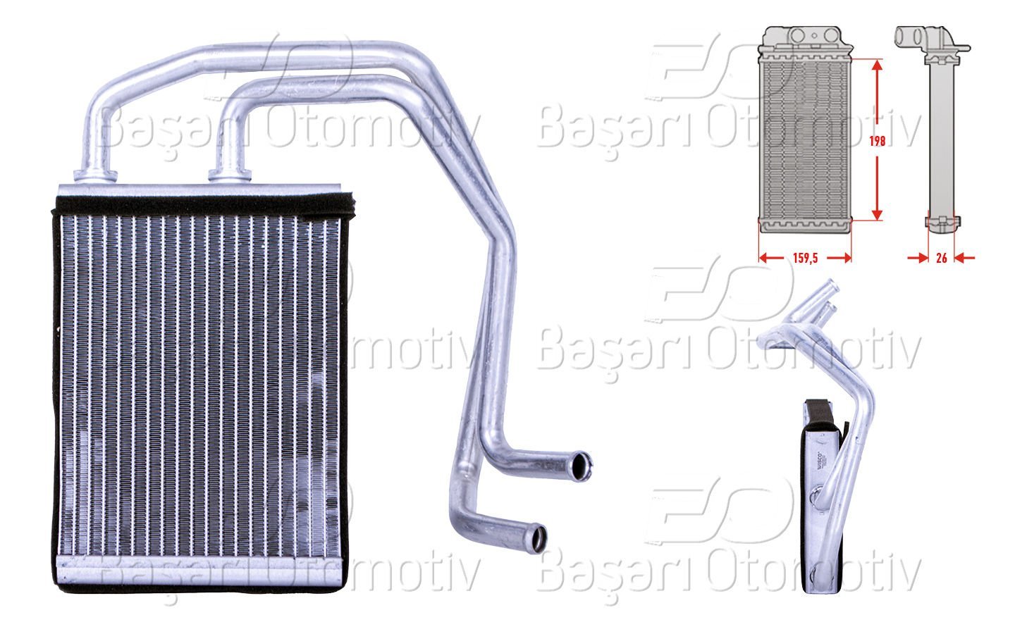 Kalorıfer Radyatoru Brazıng 198X160 Mm Mıtsubıshı Fuso Canter 859 06-12 [ME733728]