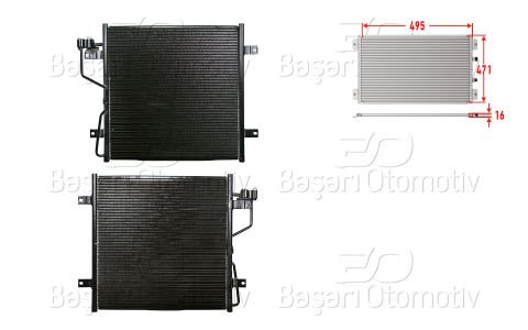 Klıma Radyatoru 495X471x16 Jeep Cherokee 2.4 4X4  55037465AA