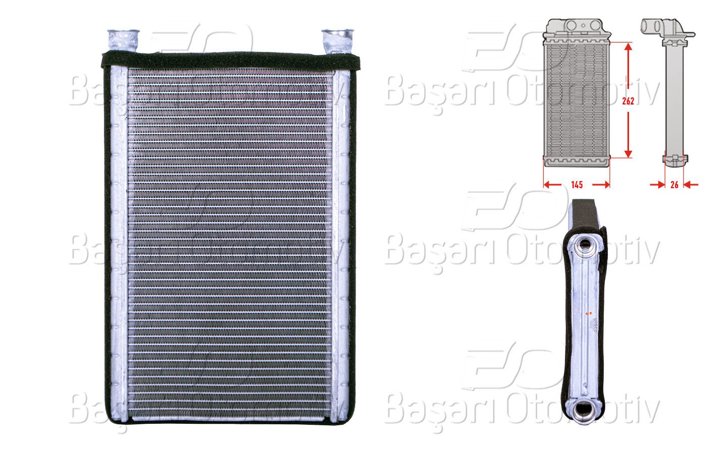 Kalorıfer Radyatoru Brazıng 144X253 Mm Bmw 320D 04-11 Bmw X1 [9123506]