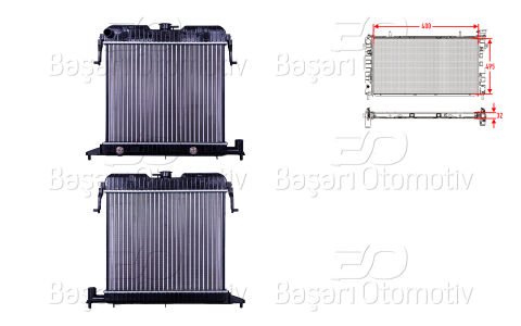 Su Radyatoru Mekanık At 400X495x32 Opel Omega A 1.8  1300012