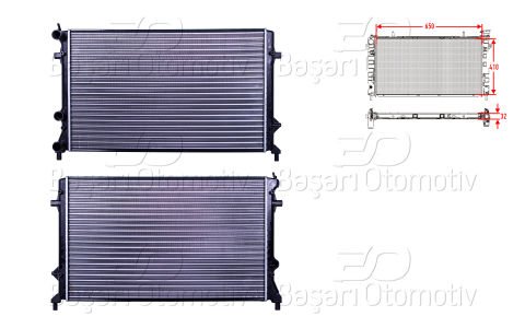 Su Radyatoru Mekanık Mt-At 650X410 Mm Vw Jetta 4  5C0121251E