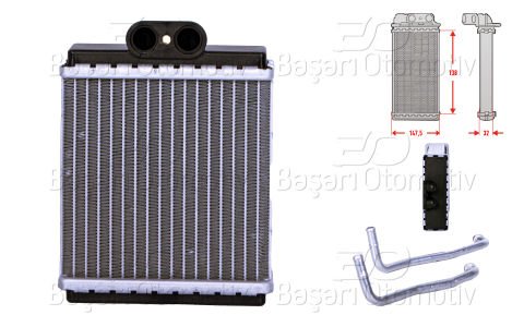 Kalorıfer Radyatoru Brazıng 142X142 Mm Suzukı Vıtara ( 74120