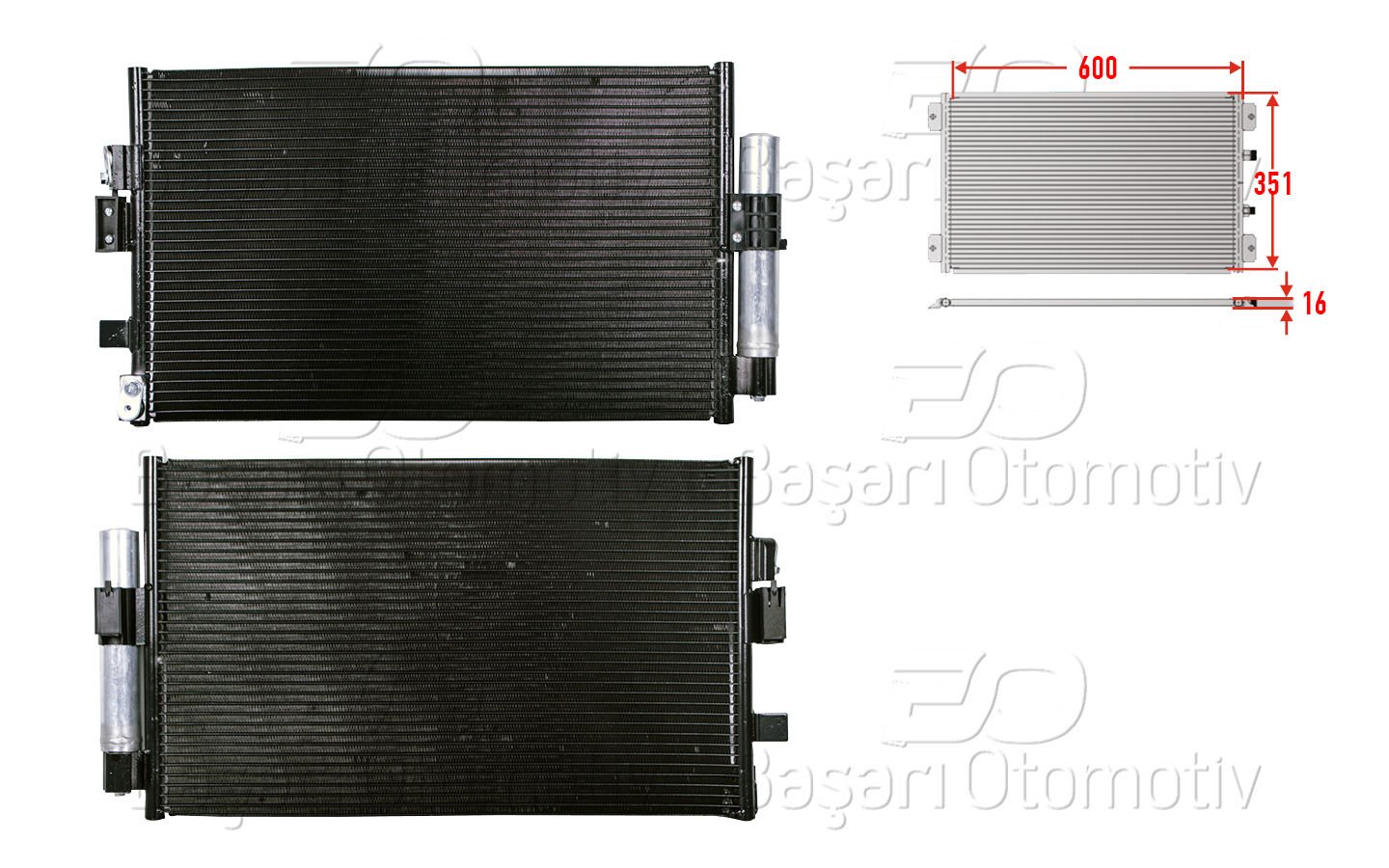 Klıma Radyatoru 600X351x16 Ford Focus 3 1.0 2012 F1F119710BB
