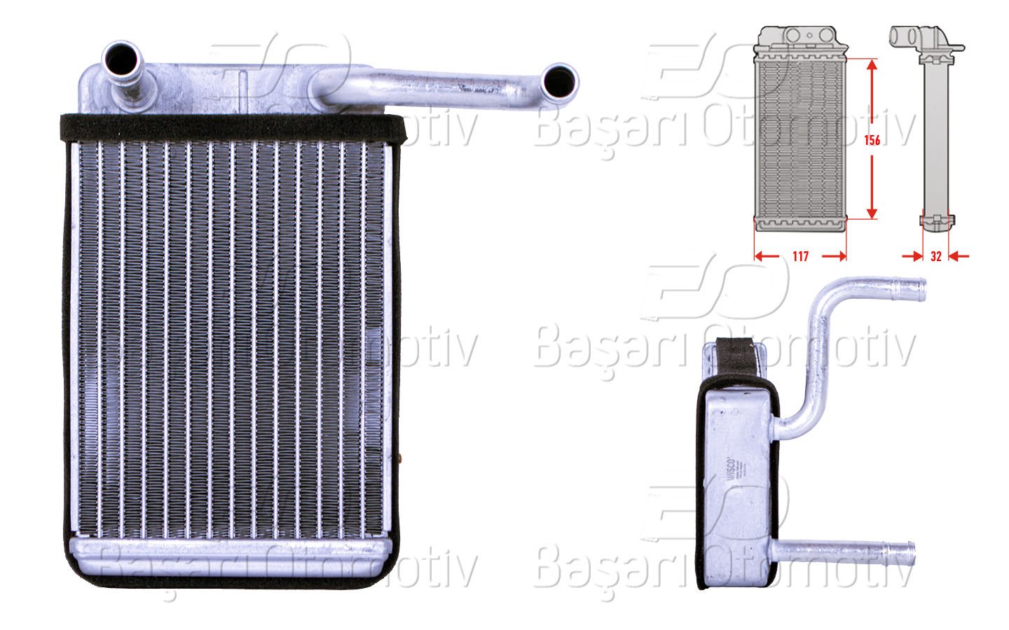 Kalorıfer Radyatoru Brazıng 154X118 Mm Suzukı Alto 84- 74120