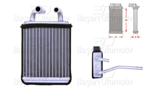 Kalorıfer Radyatoru Brazıng 130X120 Mm Suzukı Carry 90-97 [74120]