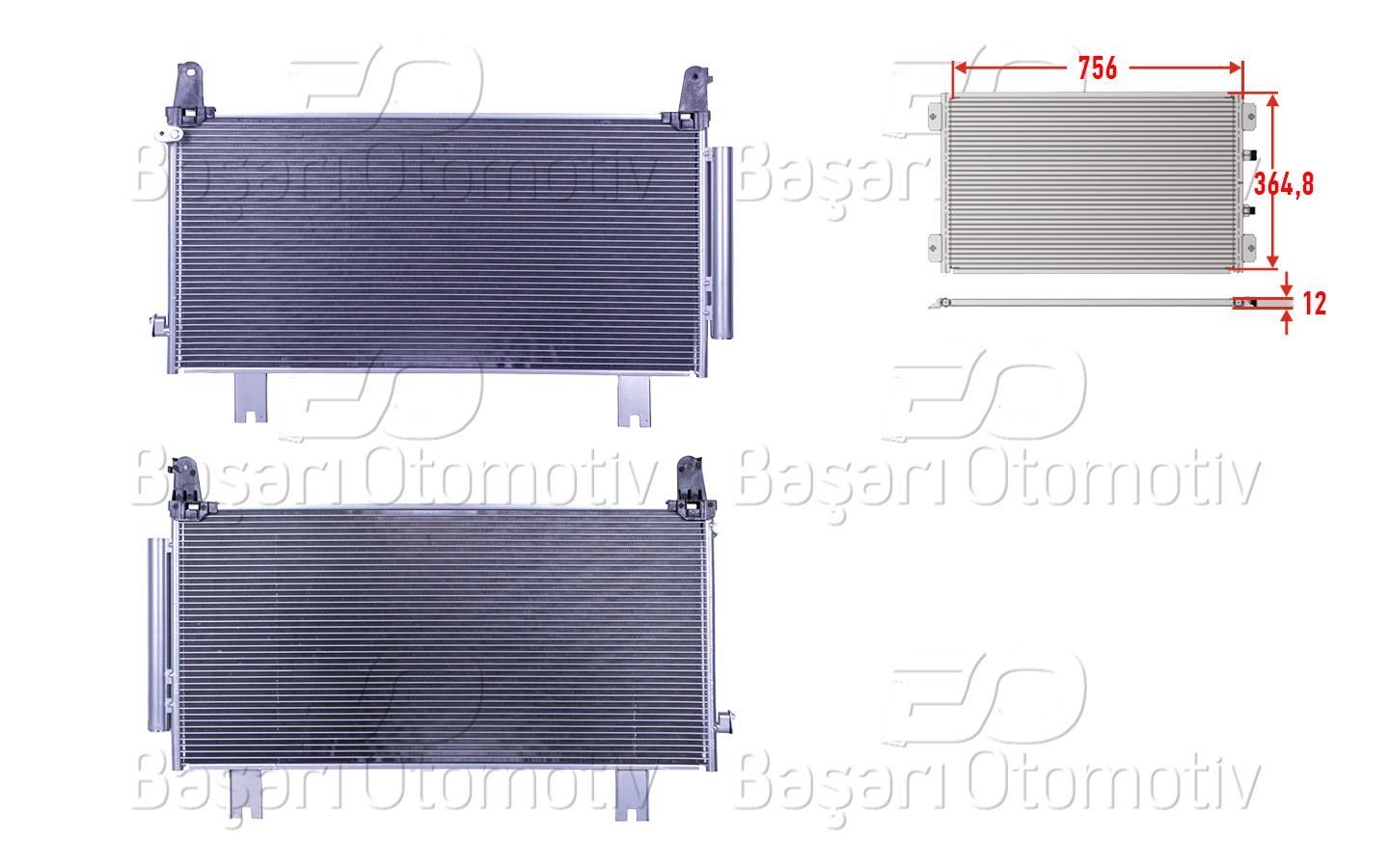 Klıma Radyatoru 756X364,8X12 Honda Cr-V 5 1.5 Awd 2016 80100