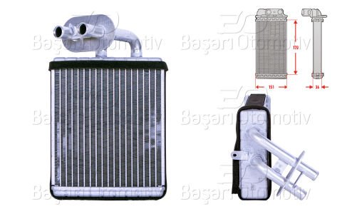 Kalorıfer Radyatoru Brazıng 185X161 Mm Isuzu Npr  8972409410