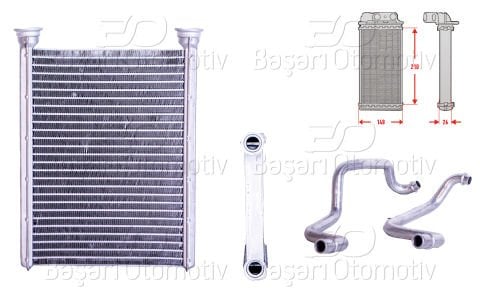 Kalorıfer Radyatoru Borulu Brazıng 148X210 Mm Renault  27115