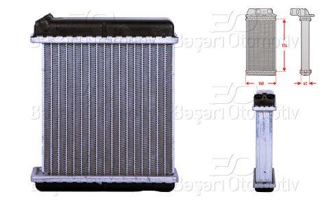 Kalorıfer Radyatoru Brazıng 178X175 Mm Opel Vectra A (J89) 2.0 [1843106]