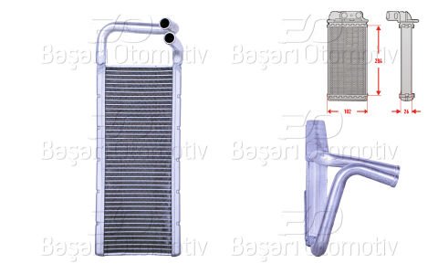 Kalorıfer Radyatoru Brazıng 295X128 Mm Isuzu Npr7 8980485080