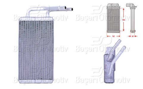 Kalorıfer Radyatoru Brazıng 245X152 Mm Ford Transıt (E_ _) 2.5 [95VW18476AB]