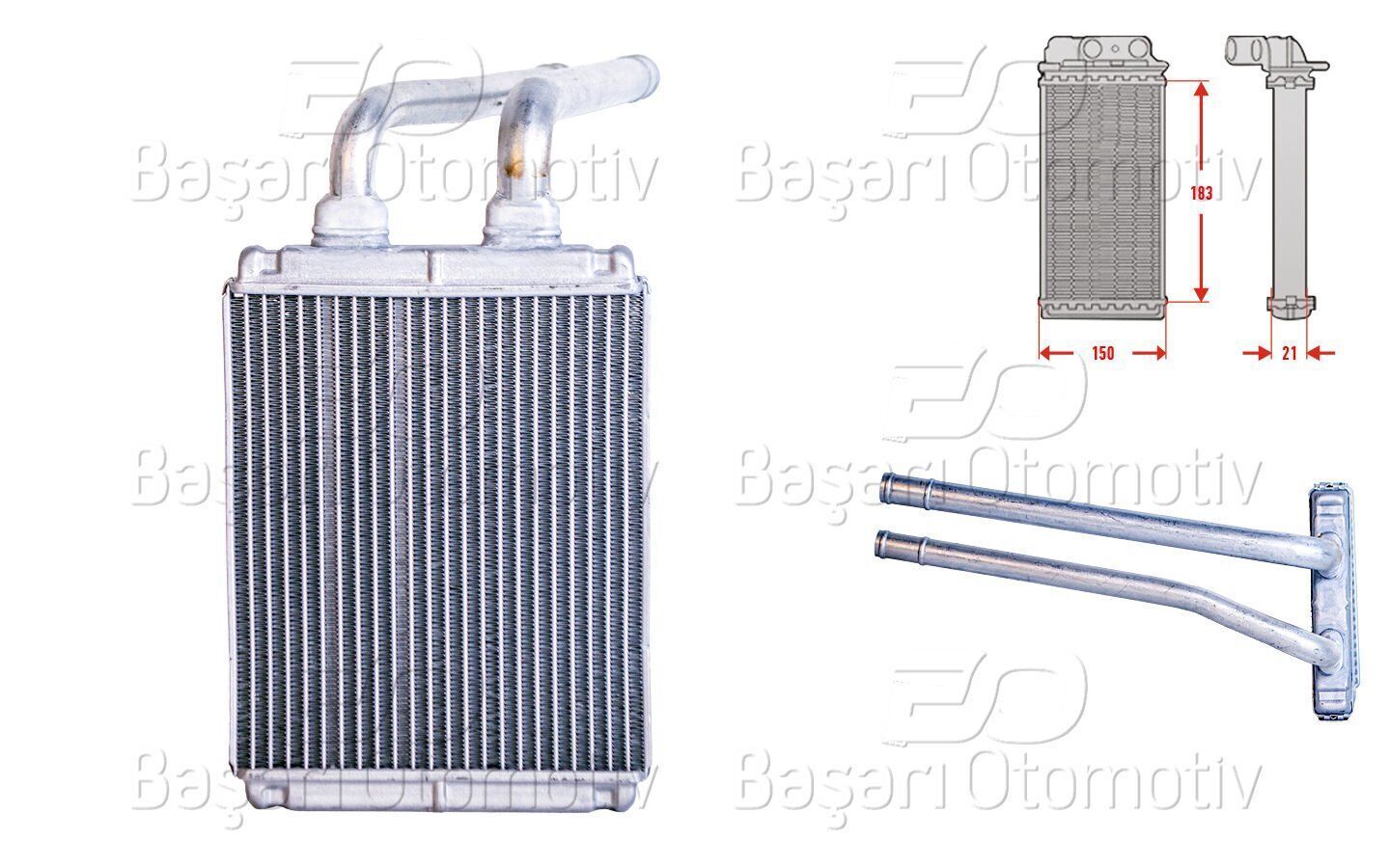 Kia Picanto Kalorifer Radyatörü 183x150 mm - Uygun Fiyat