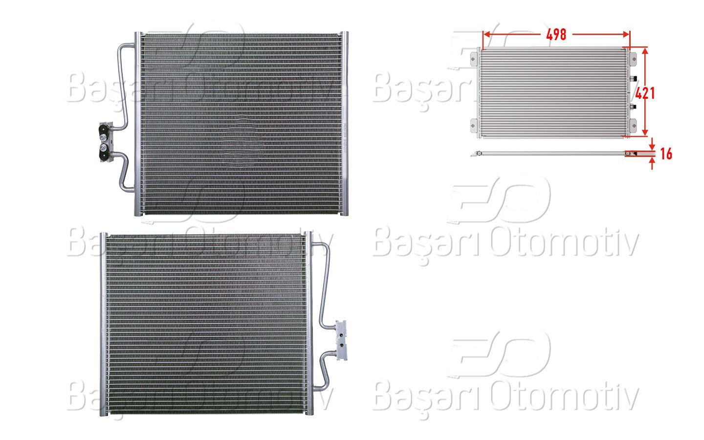 Klıma Radyatoru 498X421x16 Bmw 7 (E38) 725 Tds 1 64538373924