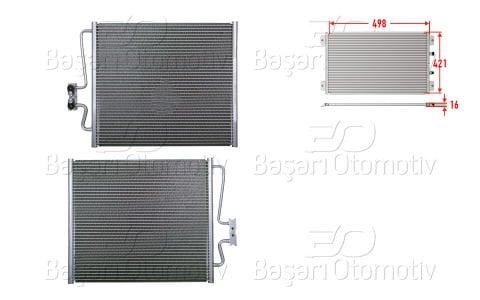 Klıma Radyatoru 498X421x16 Bmw 7 (E38) 725 Tds 1 64538373924